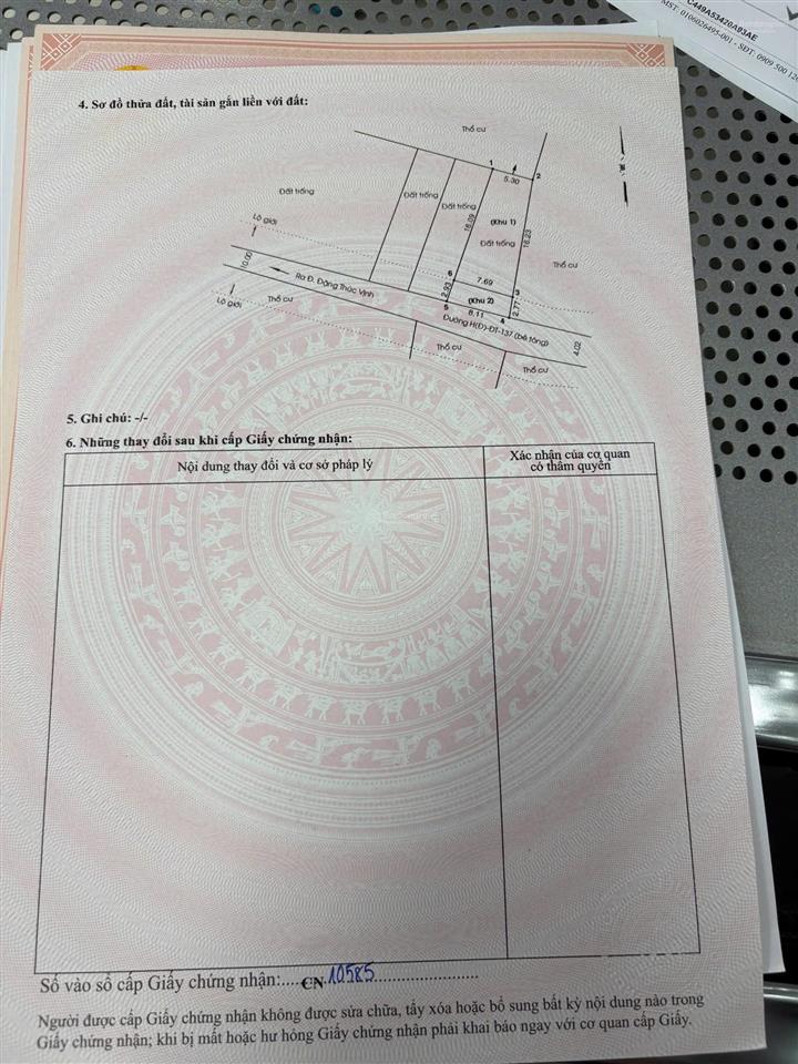 Bán đất đặng thúc vịnh, hóc môn, tp hồ chí minh. dt 95m2 (5x19m)  giá bán 2,85 tỷ