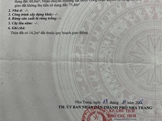 Bán đất đắc lộc, vĩnh phương, thành phố nha trang. dt 135m2 (5x 31m) hướng đông  giá 1,35 tỷ.