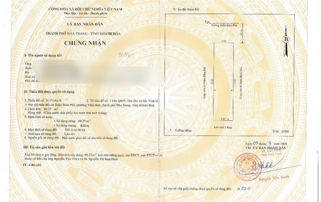 Bán nhà 5 tầng, dt 100m2. giá 13,8 tỷ, đường điện biên phủ, vĩnh hòa, bắc nha trang. vị trí kdbb.