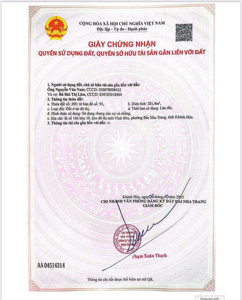 Giá siêu rẻ chỉ 42,5tr/m2  bán đất lô biệt thự đường huỳnh văn nghệ, bến du thuyền nha trang.