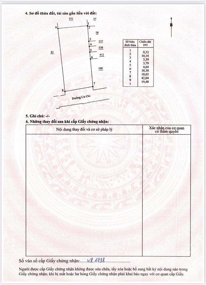 Bán đất lớn giá rẻ 1125,8m2  giá 80tr/m2  đường củ chi, bắc nha trang. gần biển xây ks, nhà hàng