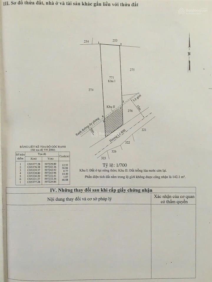 Cần bán 45 tỷ  959m2 đường trịnh thị dối, đông thạnh, hóc môn, hồ chí minh