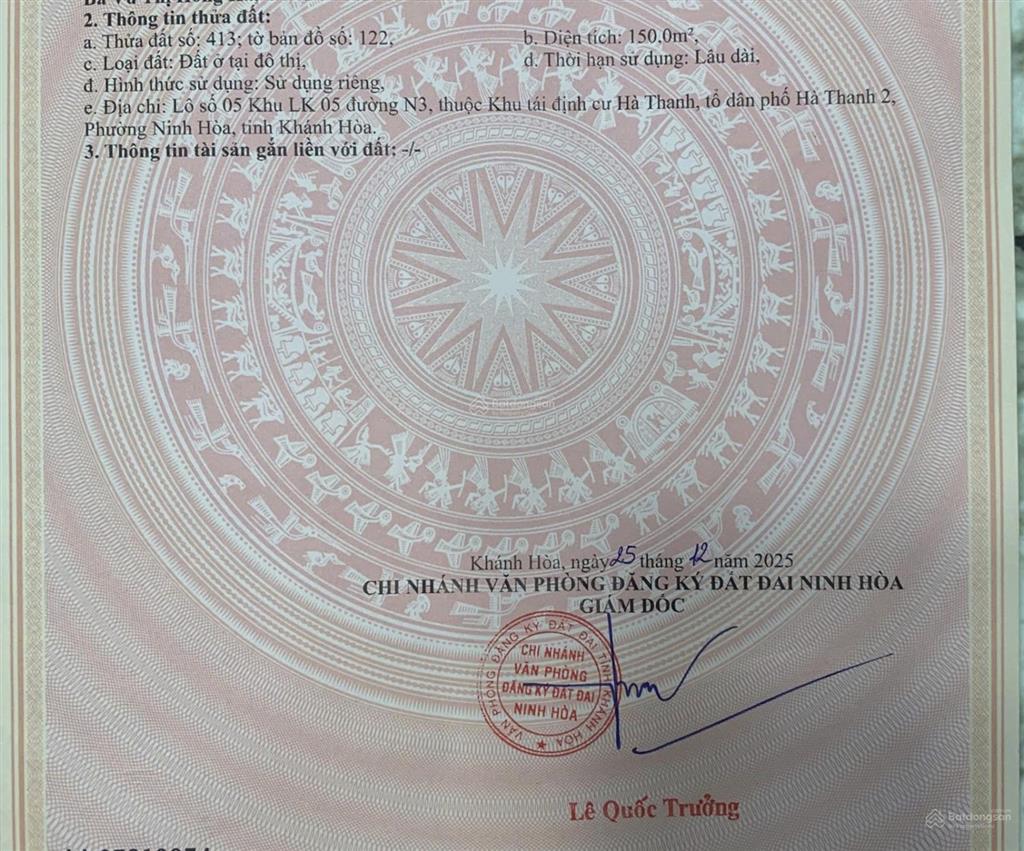 Cần bán lô đất khu tái định cư hà thanh  ninh đa  ninh hoà. sản phẩm giá trị thực, giá tốt