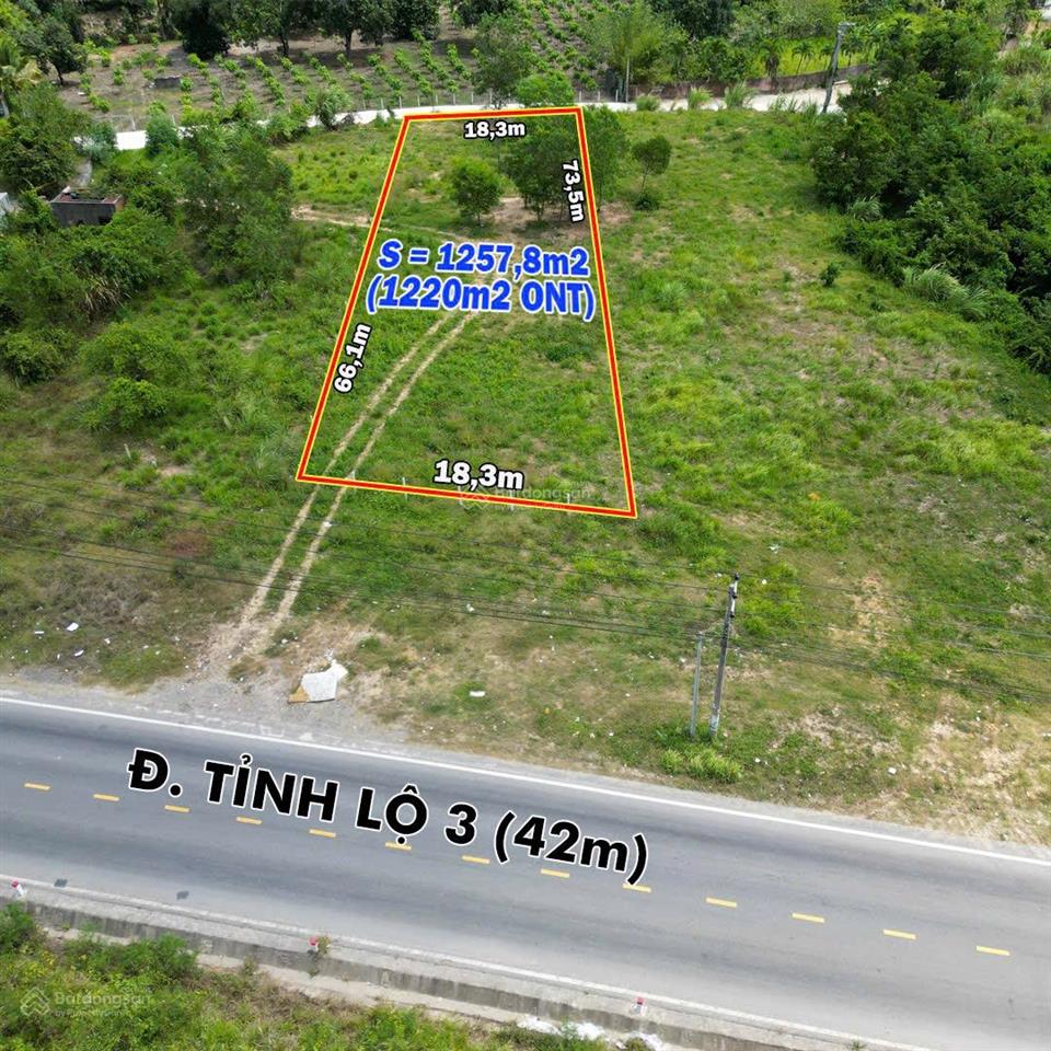 Cần bán gấp đất mặt tiền tỉnh lộ 3 gần trường lái, mặt tiền hơn 18m kinh doanh đẹp