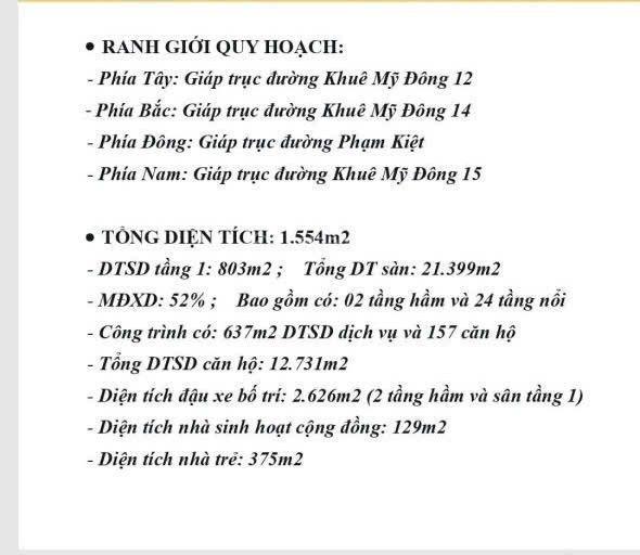 Bán dự án chung cư đường phạm kiệt, đà nẵng