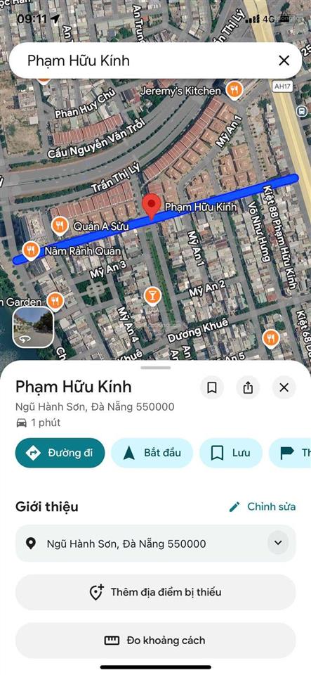 Bán nhà đường phạm hữu kính ngũ hành sơn đà nẵng