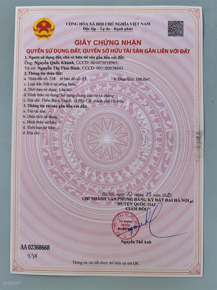 Bán đất hòa lạc gần khu công nghệ cao và đh fpt giá 2,5 tỷ.  0929 718 ***