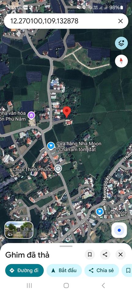 Cần bán 817m2 có 736m2 thổ cư diên phú gần đường liên vùng giá 9tr/m2 chỉ tính thổ cư