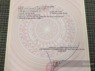 Hàng hiếm. bán đất hẻm ô tô sát đường điện biên phủ cách biển 450m. 73.2m2, ngang 6.84m