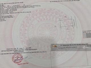 Bán đất gần biển hòn chồng chỉ 250m ra biển 61.3m2, ngang 5.5m. giá 3,8 tỷ