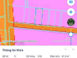 Bán nhà đất hẻm 1 thái phiên  p. vĩnh hải, cách biển 1.8 km, 61.3m2, ngang 5m. giá chỉ 3.5 tỷ