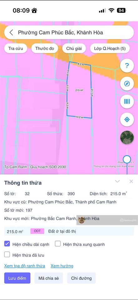 Chính chủ nhờ bán đất đẹp 2 mặt tiền tại p cam phúc bắc cam ranh. 515m², ngang 10.6m. giá 4 tỷ