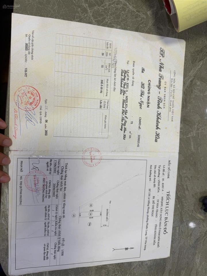 Chính chủ gửi bán đất đẹp trương thị kiến p vĩnh hoà  72m2 ngang 4m. giá chỉ 5.5 tỷ