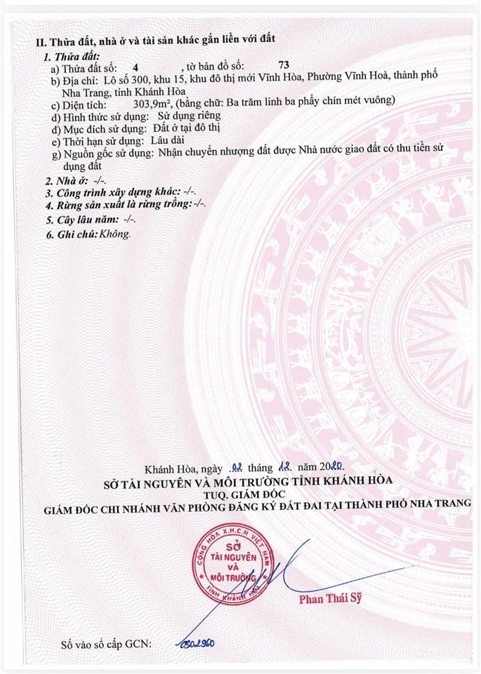 Chính chủ gửi bán lô đất biệt thự mặt tiền đường xuân thuỷ. khu bến du thuyền p bắc nha. giá ngộp
