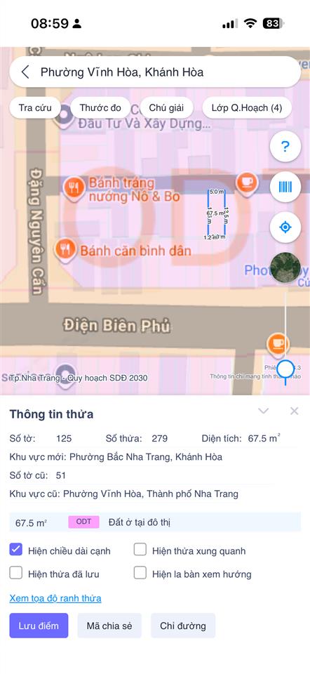 Chính chủ gửi bán đất hẻm 5m đặng nguyên cẩn bắc nha trang | cách biển chỉ 500m  giá 4,9 tỷ