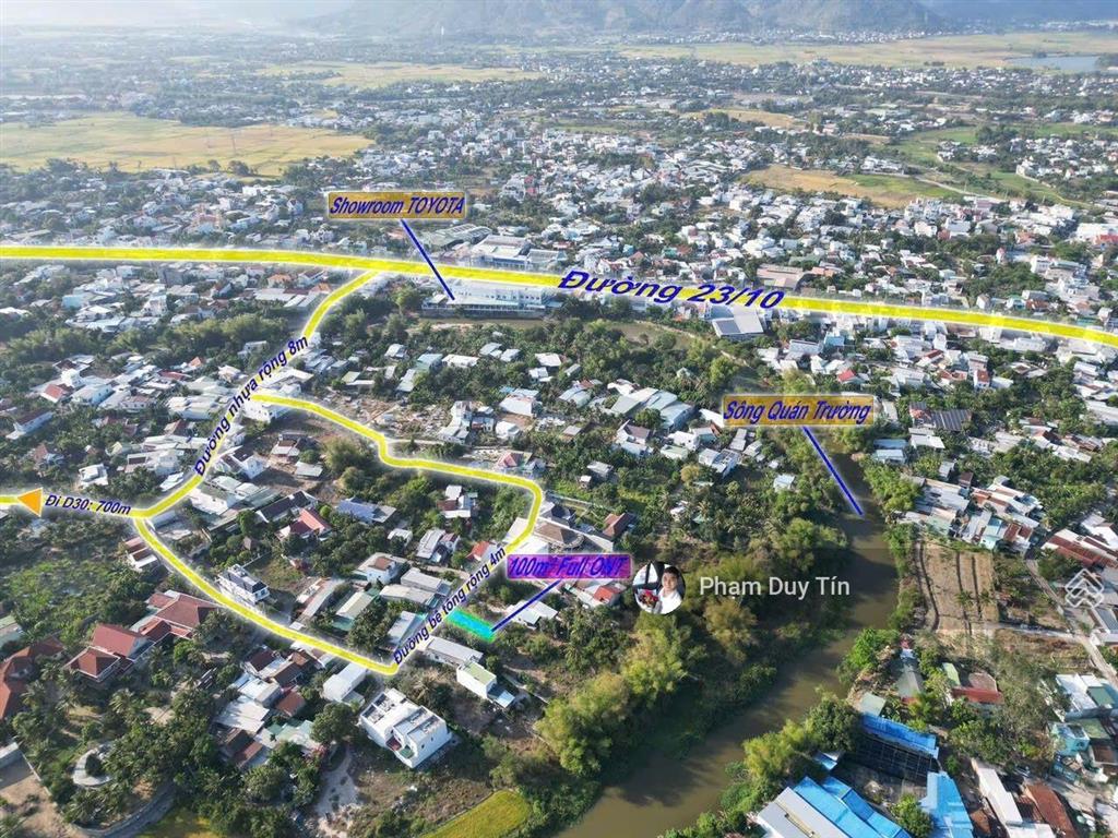 Bán đất vĩnh điềm thượng, vĩnh hiệp, tp. nha trang, cách 23/10 chỉ 500m. giá tốt nhất thị trường