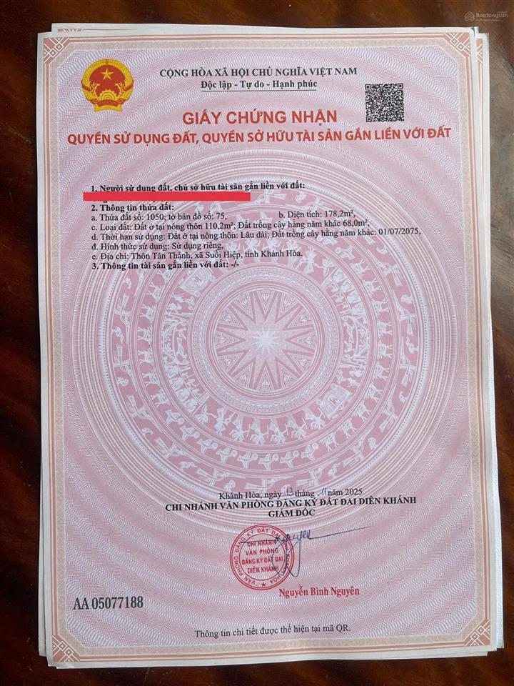 Bán lô đất thổ cư mặt tiền hương lộ 39 suối hiệp.  0969 876 ***