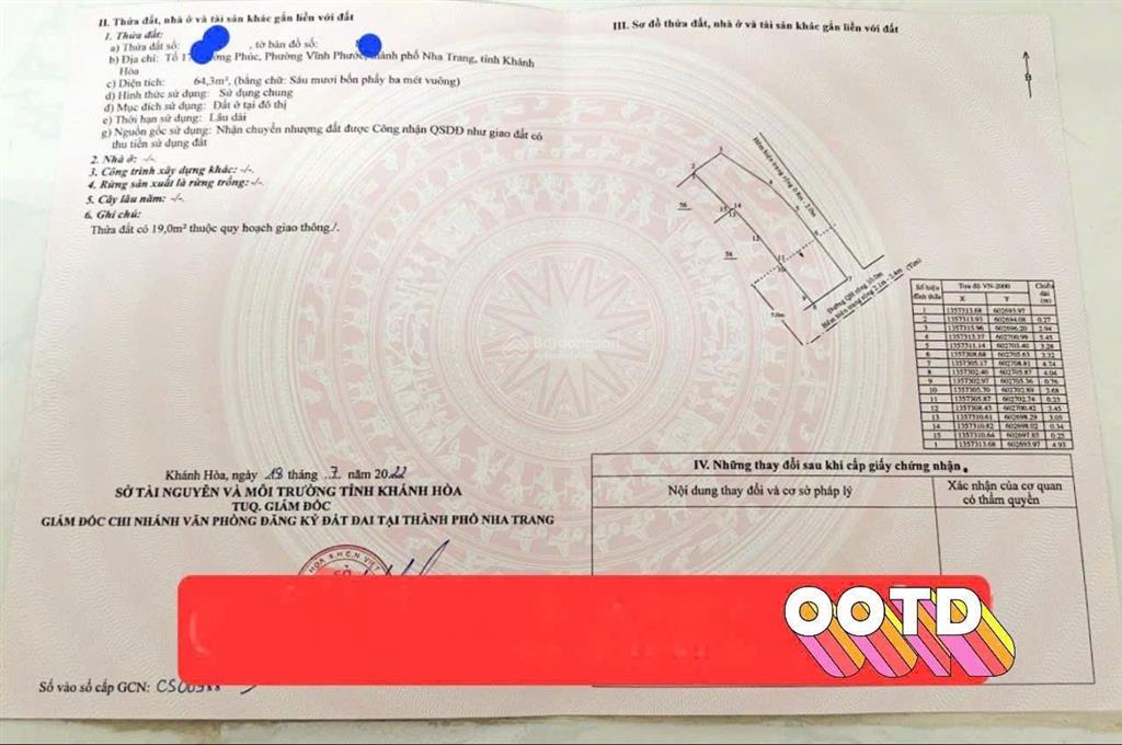 Bán đất tặng nhà 2 tầng đường lý phục man gần đại học nha trang, giá chỉ 2tỷ430,  0906 439 ***
