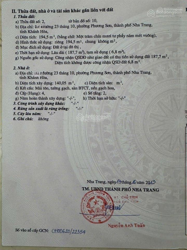 Kẹt cần bán gấp nhà mặt tiền đường 23/10 ngay siêu thị lotte thấp hơn cả giá đất khu vực