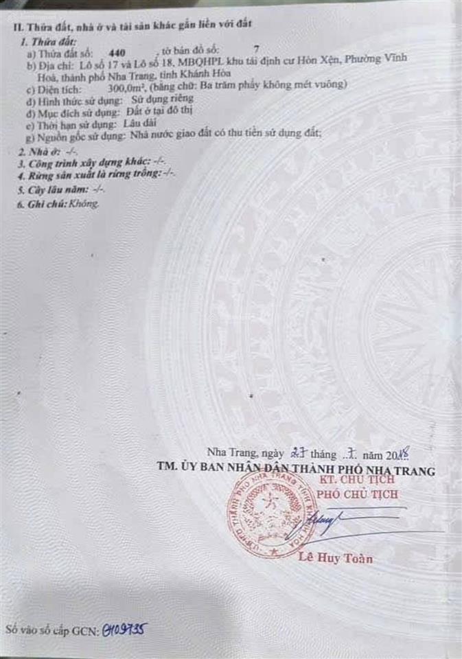 Kẹt đang cần ra nhanh, hạ thấp hơn thị trường đến 20 giá, lô đất gần biển khu hòn sện