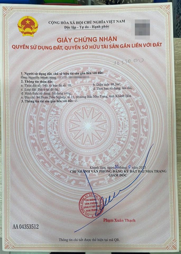 Hàng giá tốt gần bão tắm hòn chồng, lô đất hẽm oto đoàn trần nghiệp chỉ có 5 tỷ 450triệu