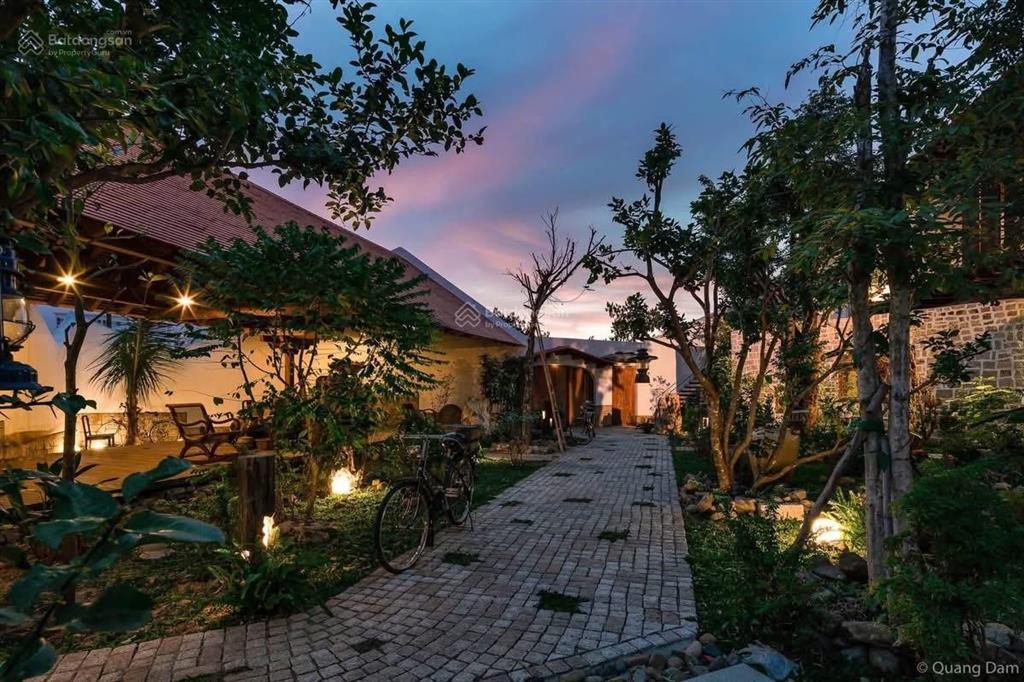 Cho thuê căn biệt thự sân vườn thiết kế độc đáo, nội thất gỗ, diện tích lên tới 528m2