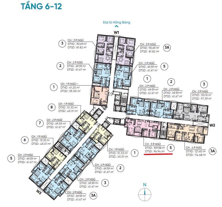 Bán gấp 109m2, 3 phòng ngủ lỗ 500 triệu, 7.4 tỷ.  0938 793 ***