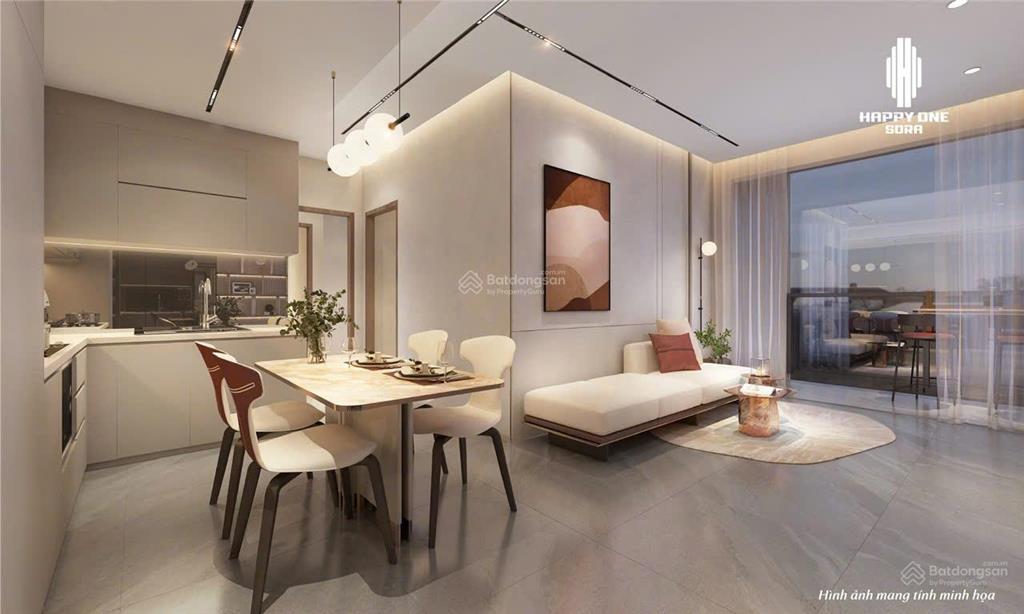 Bán căn hộ 2pn happy one sora, cam kết cho thuê, htls 0%, chiết khấu 17,5% giá chỉ từ 45.9 tr/m2
