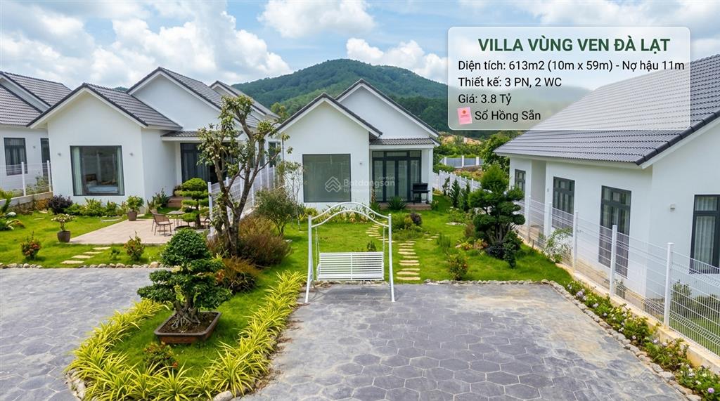 Bán villa ven đà lạt giá 3,8 tỷ/613m2 sổ hồng nhà hoàn thiện