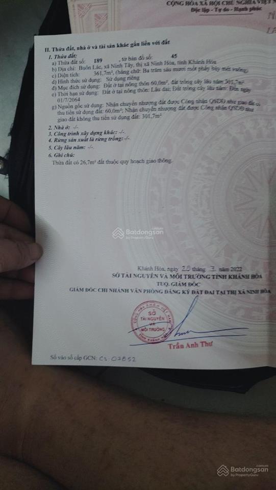 Cần bán siêu phẩm gần khu công nghiệp ninh xuân đường rộng 26m trong kdc