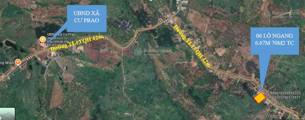 Bán đất tựa núi view hồ mặt tiền tl13 kết nối phú yên  đắk lắk, trong kdc đông đúc gần ubnd xã 1km