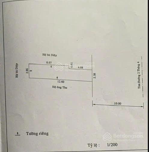Bán nhà cấp 4 mặt tiền đường 2/4 phường vạn thắng, nha trang. dt 256m2, nở hậu