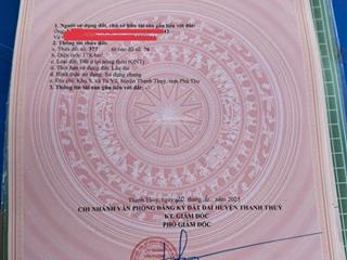 Em chính chủ cần bán gấp 179m2 đất tu vũ, thanh thuỷ cách đường hcm 100m giá 250 triệu