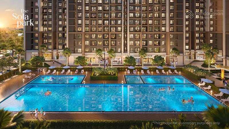 Bán căn 1n+ g1 sola park smart city 43m2, 1pn + 1wc, hướng nam, chính chủ giá tốt