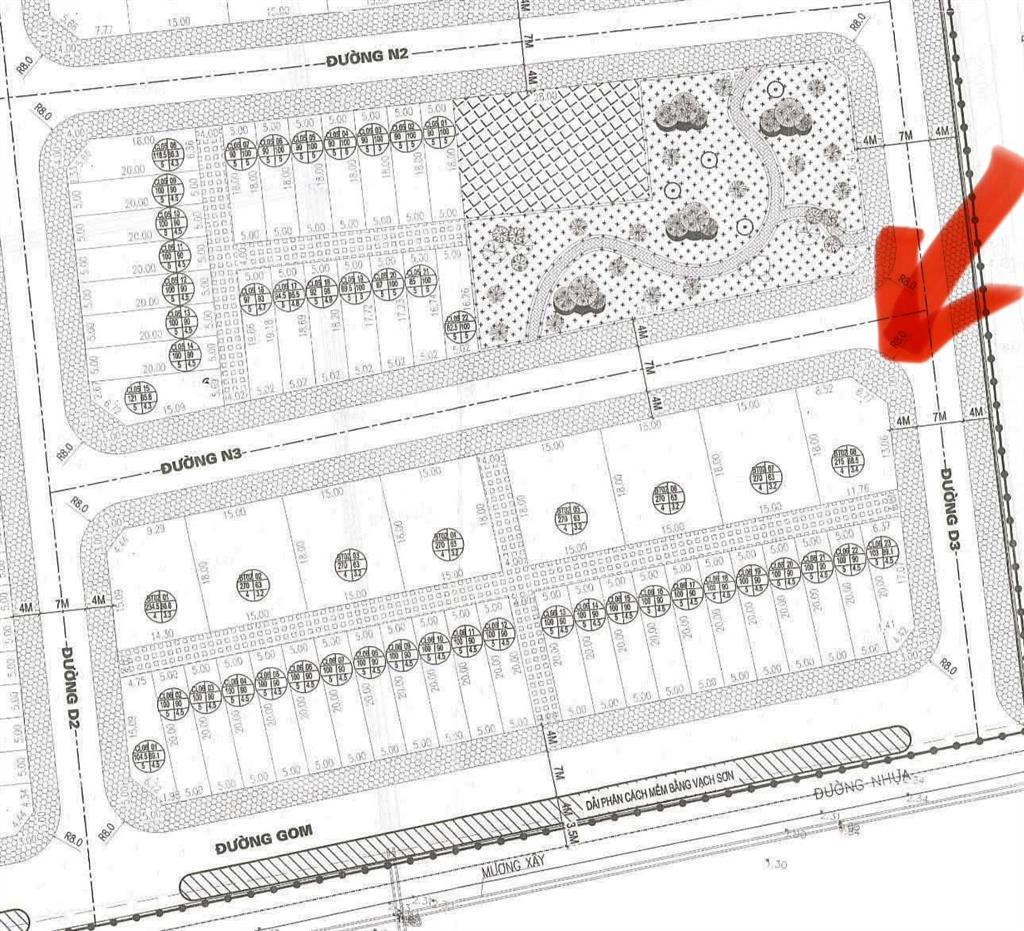 Bán lô góc đất biệt thự siêu đắc địa quay công viên