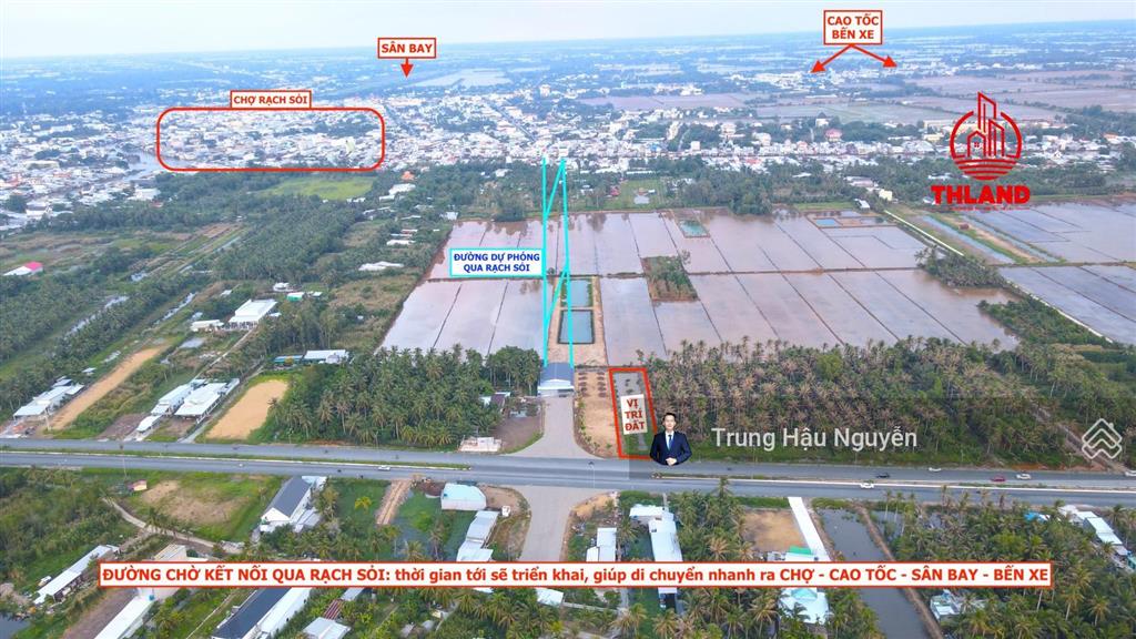 Đất mặt tiền đường ba tháng hai ngay ngã 4 gần cầu kênh cụt. đặc biệt có 588m2 thổ cư, 18.5x82m shr