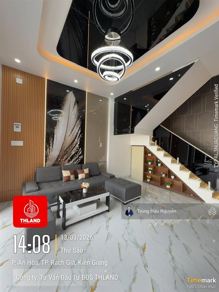 Nhà nguyễn cảnh dị kdc tỉnh uỷ ngay trung tâm rạch giá, lộ 11.5m, 4.5x17.5m, 2 tầng 3 toilet 4 ngủ