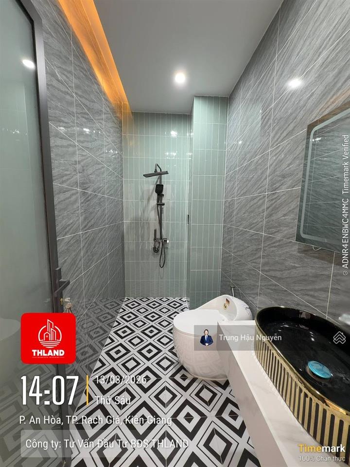 Nhà nguyễn cảnh dị kdc tỉnh uỷ ngay trung tâm rạch giá, lộ 11.5m, 4.5x17.5m, 2 tầng 3 toilet 4 ngủ