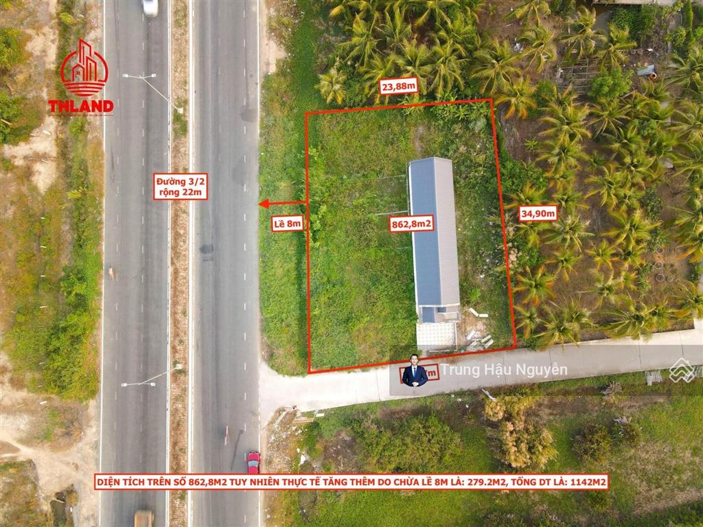 Đất góc 2 mặt tiền 3 tháng 2 nối dài ngay vòng xoay kđt phú quý, lộ 38m, 35x33m, quy hoạch thổ cư