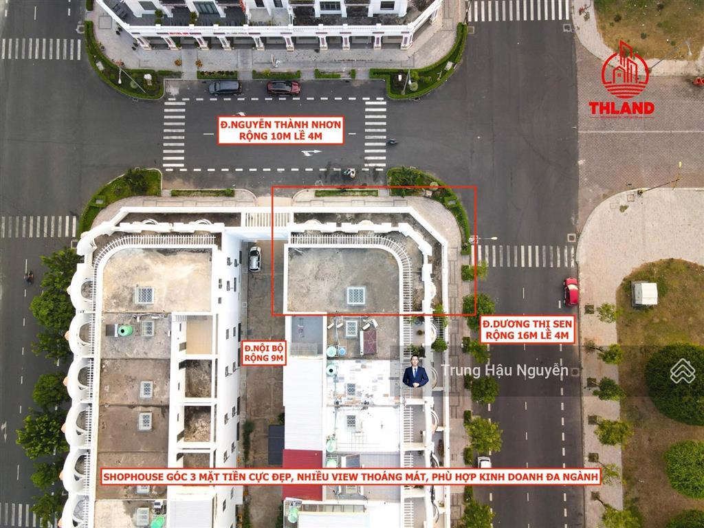 Shophouse góc 3 mặt tiền dương thị sen  đảo phú gia phú cường, lộ 22m, 14x24m, 4 tầng, nhà thô shr