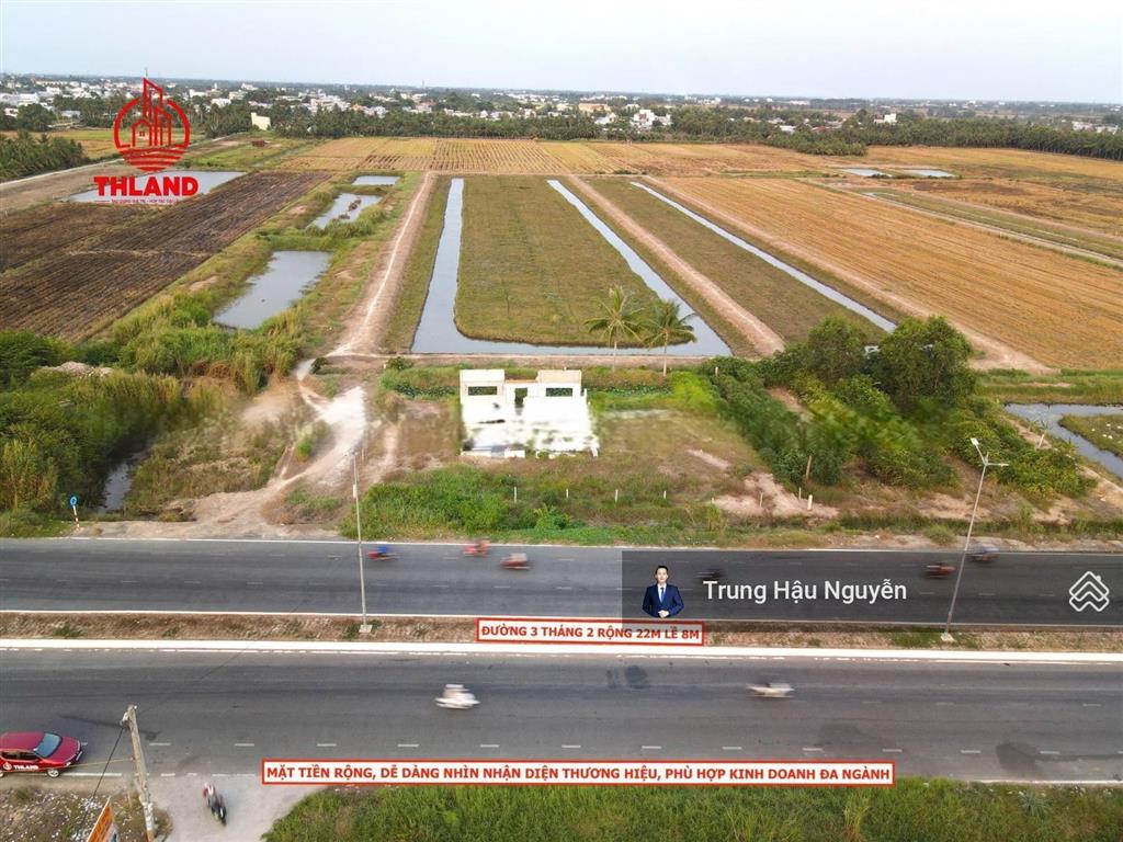 Đất góc 2 mặt tiền 3 tháng 2 nối dài ngay vòng xoay kđt phú quý, lộ 38m, 35x34m, quy hoạch thổ cư