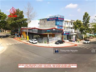 Đất góc 2 mặt tiền đường 3 tháng 2 ngay bệnh viện sản nhi. lộ 38m 11.5x22m full thổ cư, đ.bắcđ.nam