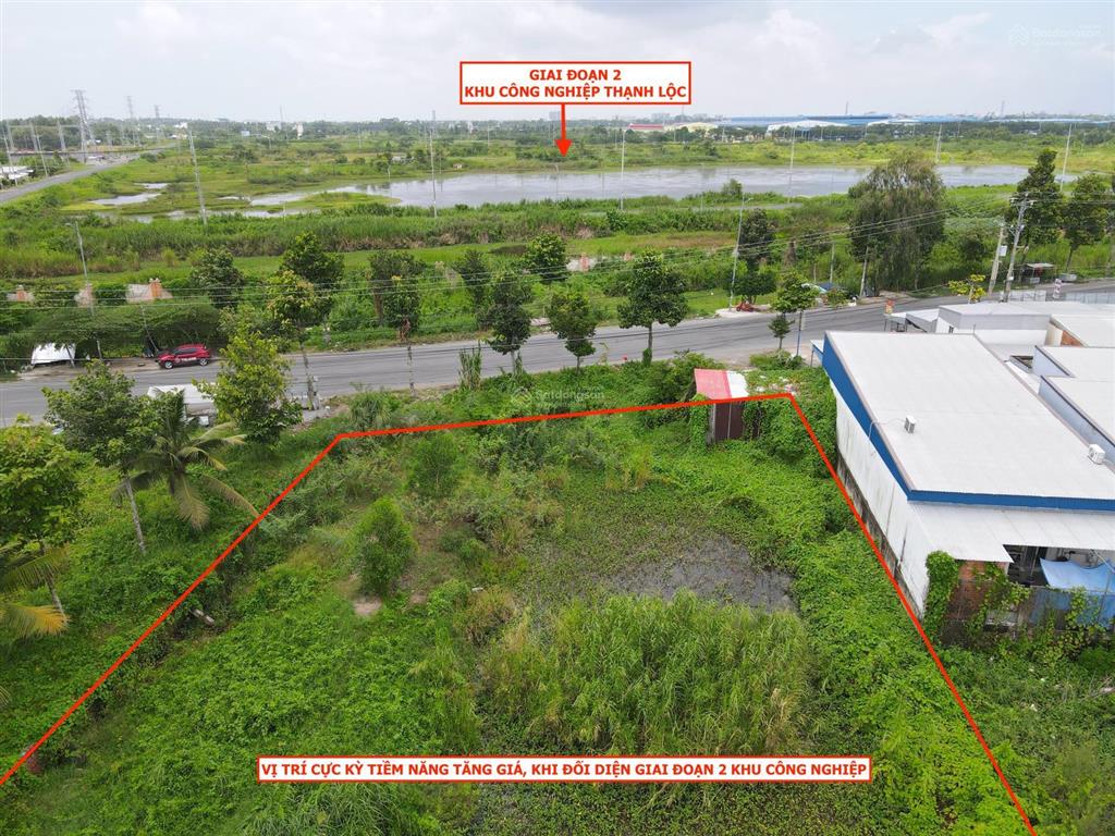 Đất mặt tiền võ văn kiệt ngay trung tâm khu công nghiệp thạnh lộc. lộ 12m lề 8m, 34x269m qh thổ cư
