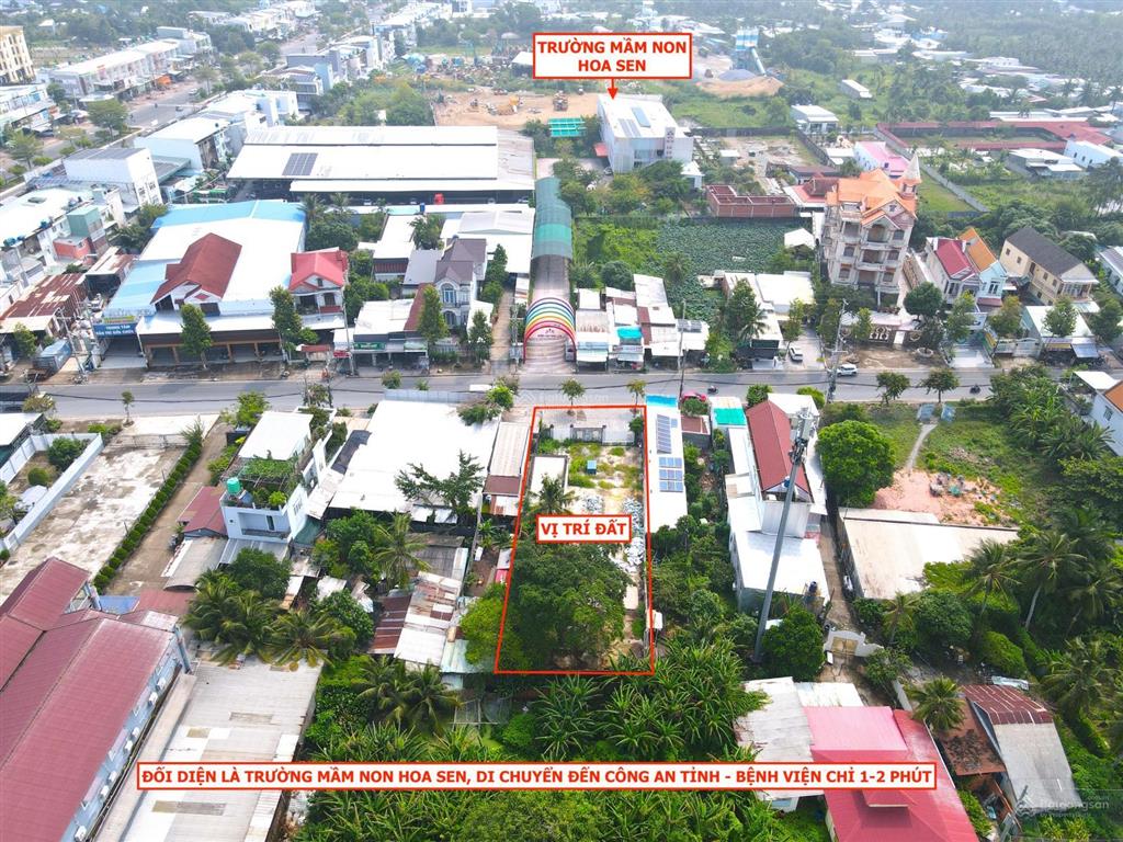 Đất lâm quang ky đối diện trường mầm non hoa sen, gần công an tỉnh, lộ 10.5m lề 9m, 15x44m thổ cư