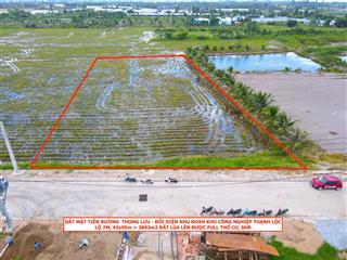 Đất mặt tiền đ. thong lưu  đối diện noxh khu công nghiệp thạnh lộc. lộ 7m, 43x95m quy hoạch thổ cư