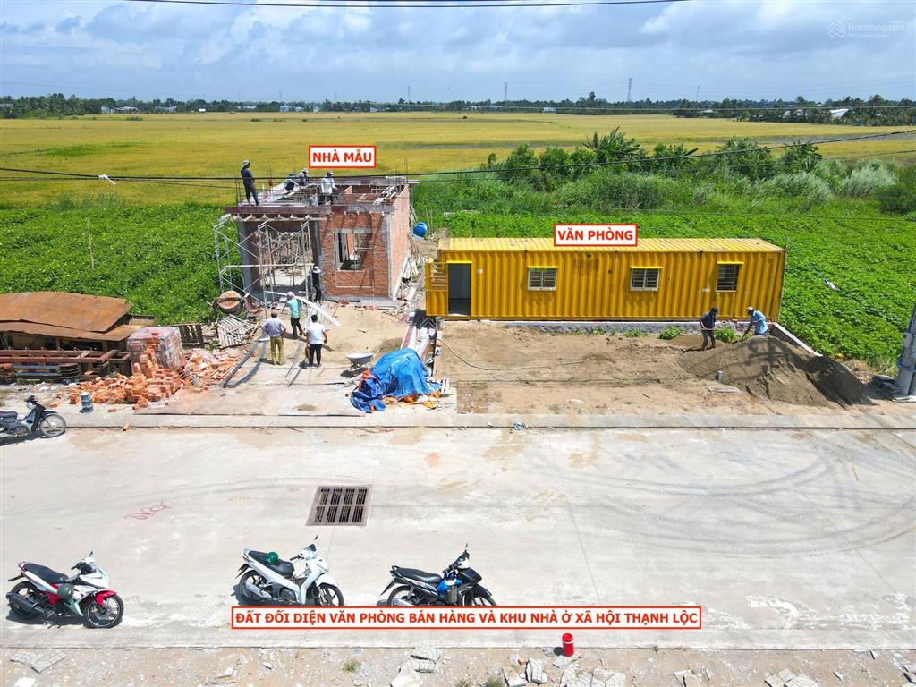 Đất mặt tiền đ. thong lưu  đối diện noxh khu công nghiệp thạnh lộc. lộ 7m, 43x95m quy hoạch thổ cư