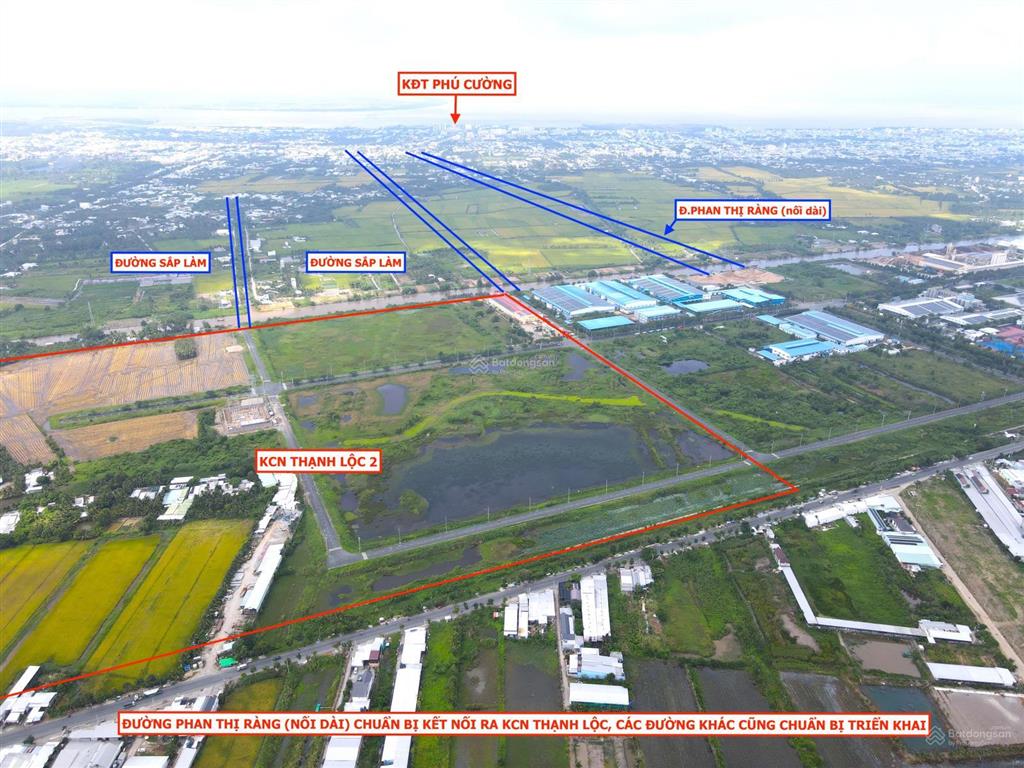 Đất mặt tiền đ. thong lưu  đối diện noxh khu công nghiệp thạnh lộc. lộ 7m, 43x95m quy hoạch thổ cư