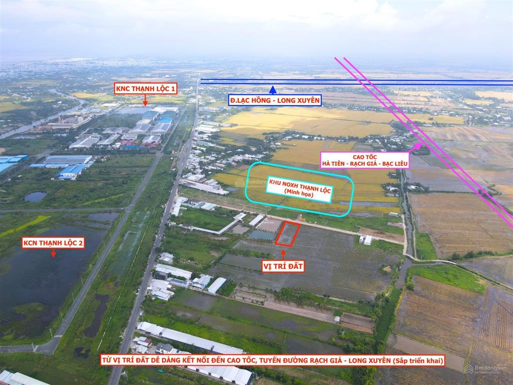 Đất mặt tiền đ. thong lưu  đối diện noxh khu công nghiệp thạnh lộc. lộ 7m, 43x95m quy hoạch thổ cư