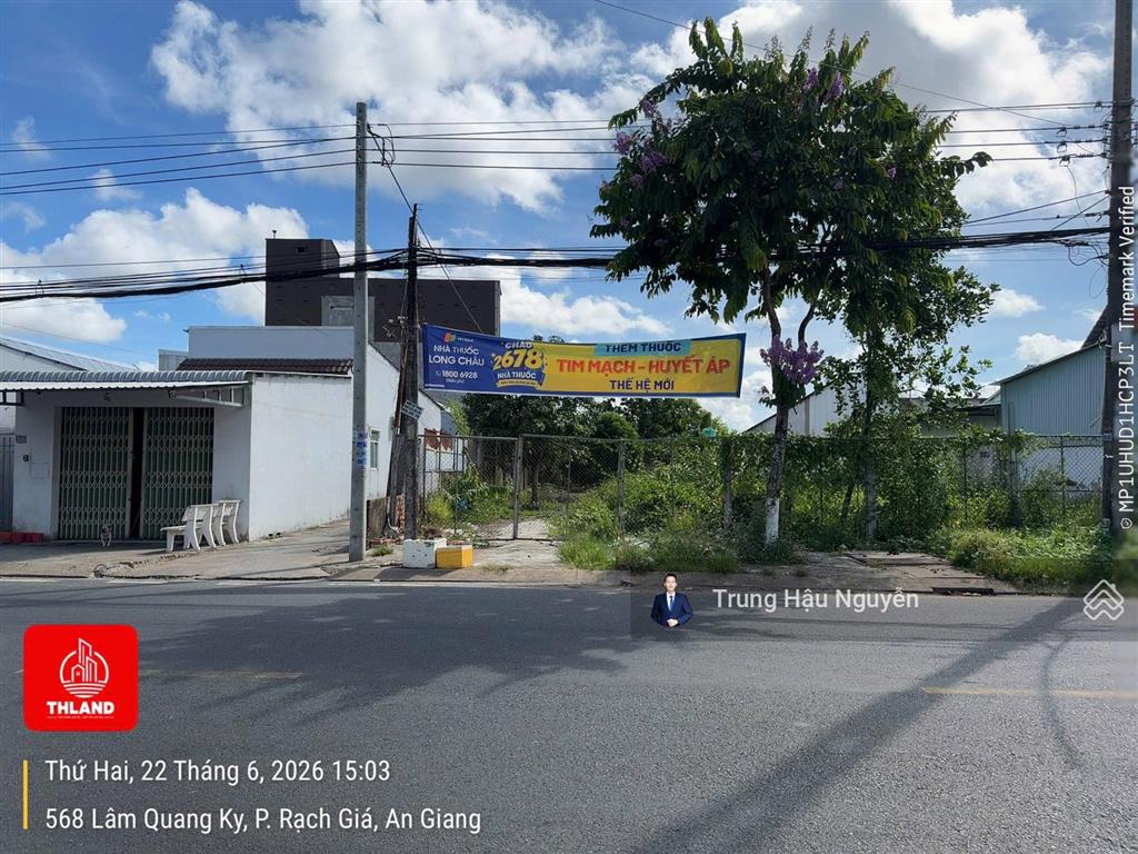 Đất góc lâm quang ky và hẻm 2m  gần công an tỉnh, lộ 10.5m lề 10m, 7.5x45m thổ cư, hợp kinh doanh
