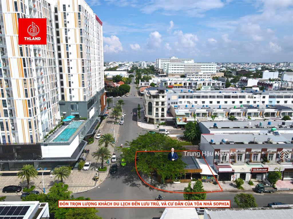 Đất góc 2 mặt tiền lê trọng tấn  đối diện tòa nhà sophia center. lộ 11m lề 4m, 19.3x20m full thổcư